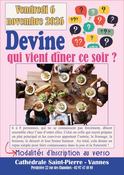 Devine qui vient dîner - inscriptions