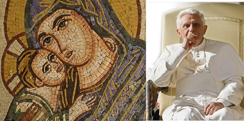 Ste Marie mère de Dieu et le pape Benoit XVI