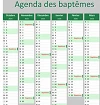 agenda des baptêmes