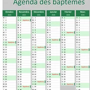 agenda des baptêmes
